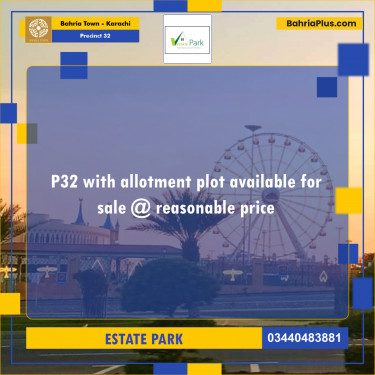 250 Sq. Yards Residential Plot for Sale in Precinct 32 -  Bahria Town, Karachi - (BP-173864)