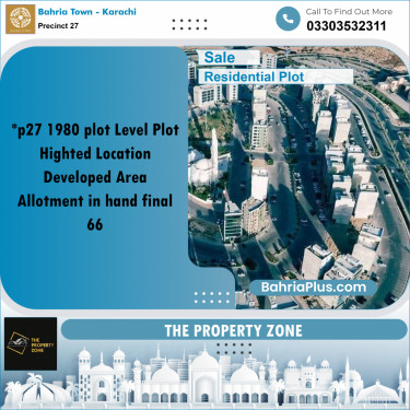 Residential Plot for Sale in Precinct 27 -  Bahria Town, Karachi - (BP-173980)
