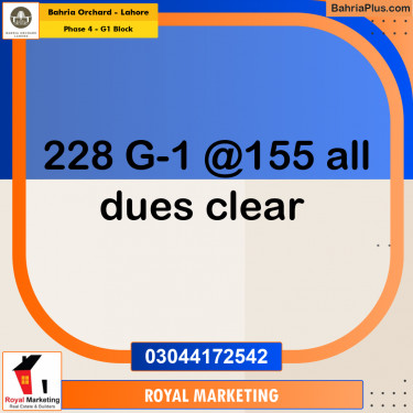 Residential Plot for Sale in Phase 4 - G1 Block -  Bahria Orchard, Lahore - (BP-173991)