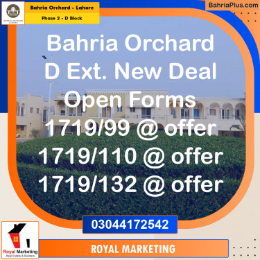 Residential Plot for Sale in Phase 2 - D Block -  Bahria Orchard, Lahore - (BP-174142)