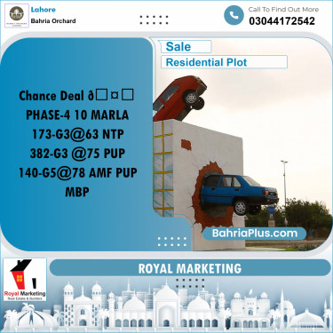 Residential Plot for Sale in Phase 4 - G3 Block -  Bahria Orchard, Lahore - (BP-174149)
