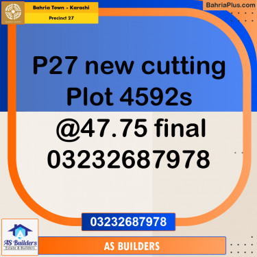 Residential Plot for Sale in Precinct 27 -  Bahria Town, Karachi - (BP-174429)