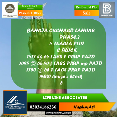 Residential Plot for Sale in Phase 2 - C Block -  Bahria Orchard, Lahore - (BP-174832)