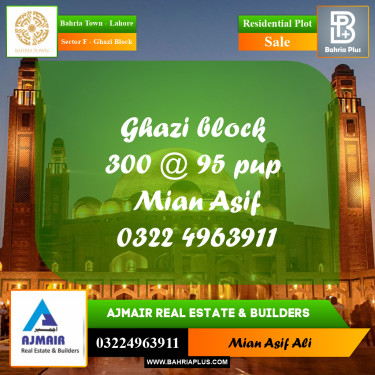 Residential Plot for Sale in Sector F - Ghazi Block -  Bahria Town, Lahore - (BP-174957)