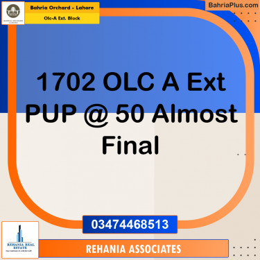 Residential Plot for Sale in OLC-A Ext. Block -  Bahria Orchard, Lahore - (BP-175011)
