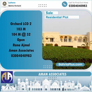 Residential Plot for Sale in Phase 2 - M Block -  Bahria Orchard, Lahore - (BP-175081)