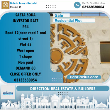 250 Sq. Yards Residential Plot for Sale in Precinct 34 -  Bahria Town, Karachi - (BP-175160)