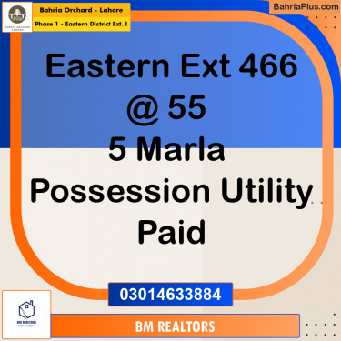 Residential Plot for Sale in Phase 1 - Eastern District Ext. I -  Bahria Orchard, Lahore - (BP-175172)