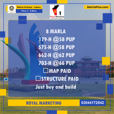 Residential Plot for Sale in Phase 2 - H Block -  Bahria Orchard, Lahore - (BP-175242)