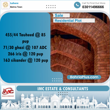 Residential Plot for Sale in Sector F - Tauheed Block -  Bahria Town, Lahore - (BP-175422)