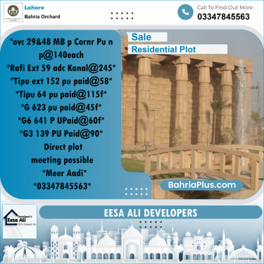 Residential Plot for Sale in Overseas C -  Bahria Town, Lahore - (BP-175441)
