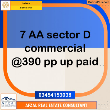 Commercial Plot for Sale in Sector D MB Commercial -  Bahria Town, Lahore - (BP-175475)