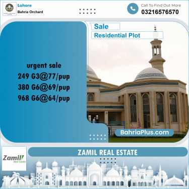 Residential Plot for Sale in Phase 4 - G3 Block -  Bahria Orchard, Lahore - (BP-175503)