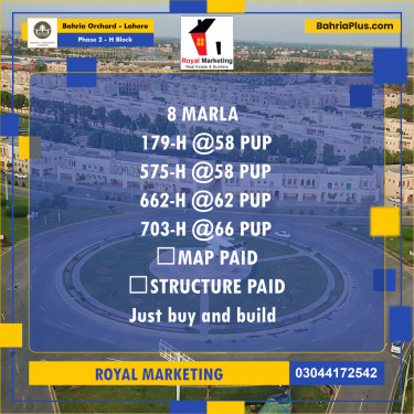 Residential Plot for Sale in Phase 2 - H Block -  Bahria Orchard, Lahore - (BP-175630)
