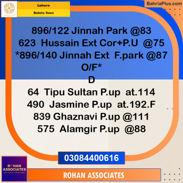 Residential Plot for Sale in Sector C - Nargis/Hussain Ext. -  Bahria Town, Lahore - (BP-175636)