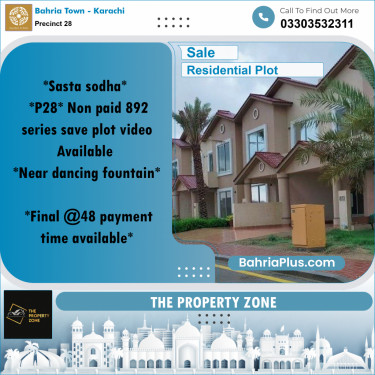 125 Sq. Yards Residential Plot for Sale in Precinct 28 -  Bahria Town, Karachi - (BP-175654)
