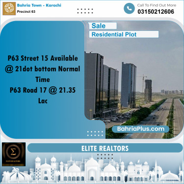 Residential Plot for Sale in Precinct 63 -  Bahria Town, Karachi - (BP-175683)