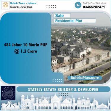 Residential Plot for Sale in Sector E - Johar Block -  Bahria Town, Lahore - (BP-175717)