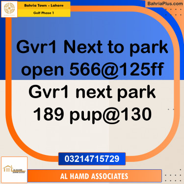 Residential Plot for Sale in Golf Phase 1 -  Bahria Town, Lahore - (BP-175962)