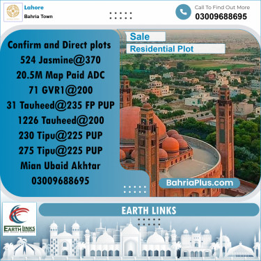 Residential Plot for Sale in Sector C - Jasmine Block -  Bahria Town, Lahore - (BP-176124)