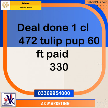 Residential Plot for Sale in Bahria Town, Lahore - (BP-176217)