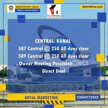 Residential Plot for Sale in Phase 1 - Central District -  Bahria Orchard, Lahore - (BP-176254)