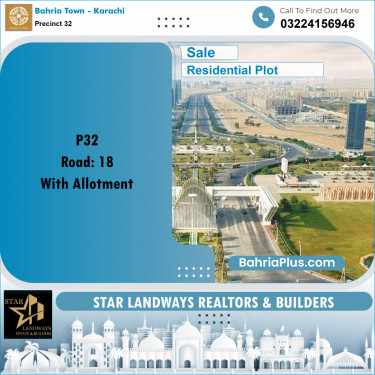 250 Sq. Yards Residential Plot for Sale in Precinct 32 -  Bahria Town, Karachi - (BP-176281)