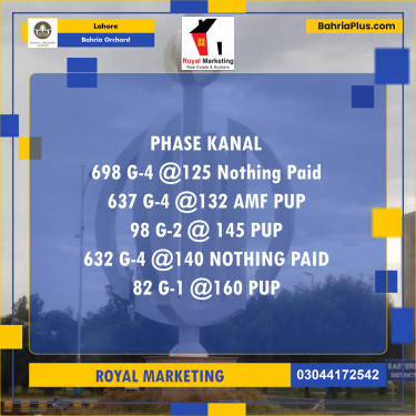 Residential Plot for Sale in Phase 4 - G4 Block -  Bahria Orchard, Lahore - (BP-176282)