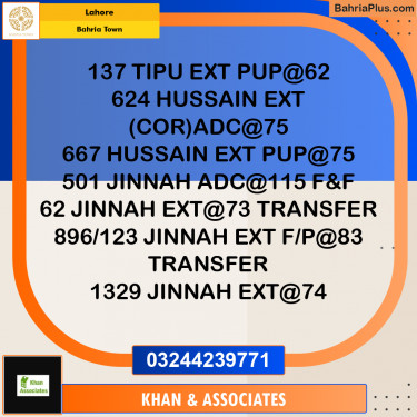 Residential Plot for Sale in Sector F - Tipu Sultan Ext. -  Bahria Town, Lahore - (BP-176309)