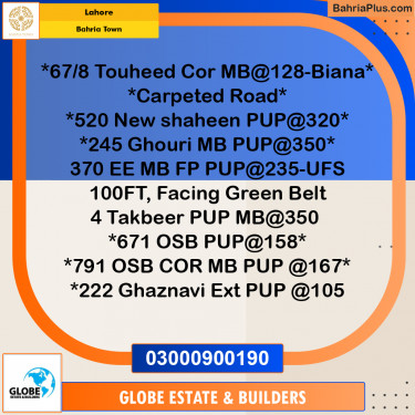 Residential Plot for Sale in Sector F - Tauheed Block -  Bahria Town, Lahore - (BP-176355)