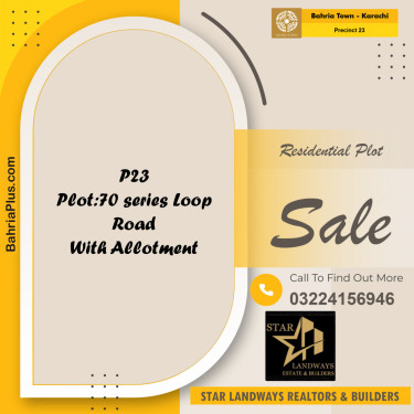 125 Sq. Yards Residential Plot for Sale in Precinct 23 -  Bahria Town, Karachi - (BP-176457)
