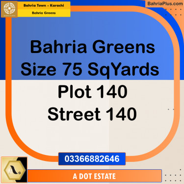 75 Sq. Yards Residential Plot for Sale in Bahria Greens -  Bahria Town, Karachi - (BP-176527)