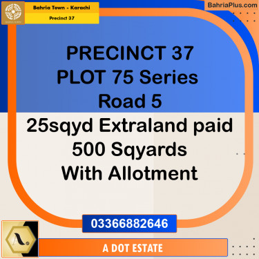 Residential Plot for Sale in Precinct 37 -  Bahria Town, Karachi - (BP-176531)