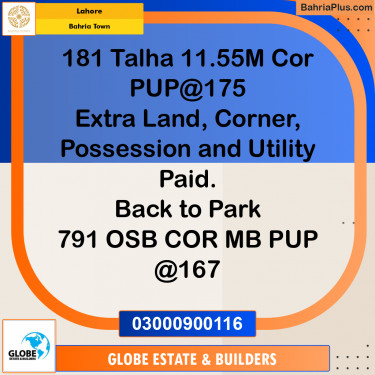 Residential Plot for Sale in Sector F - Talha Block -  Bahria Town, Lahore - (BP-176815)