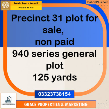 Residential Plot for Sale in Precinct 31 Plot -  Bahria Town, Karachi - (BP-176868)