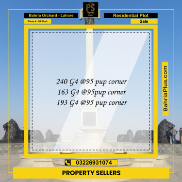 Residential Plot for Sale in Phase 4 - G4 Block -  Bahria Orchard, Lahore - (BP-176895)
