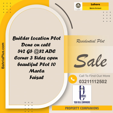 Residential Plot for Sale in Phase 4 - G5 Block -  Bahria Orchard, Lahore - (BP-177066)