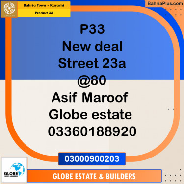 Residential Plot for Sale in Precinct 33 -  Bahria Town, Karachi - (BP-177202)