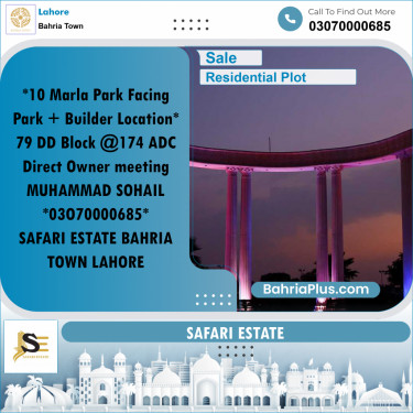 Residential Plot for Sale in Sector D - DD Block -  Bahria Town, Lahore - (BP-177221)