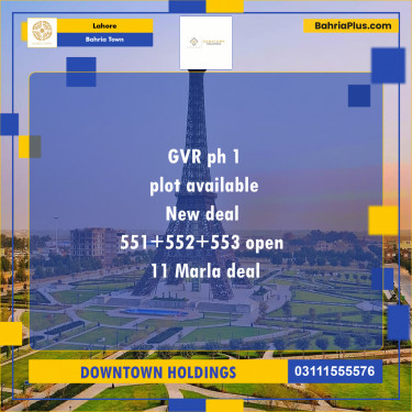 Residential Plot for Sale in Golf Phase 1 -  Bahria Town, Lahore - (BP-177239)