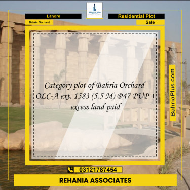 Residential Plot for Sale in Bahria Orchard, Lahore - (BP-177428)