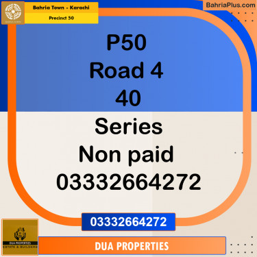 Residential Plot for Sale in Precinct 50 -  Bahria Town, Karachi - (BP-177444)