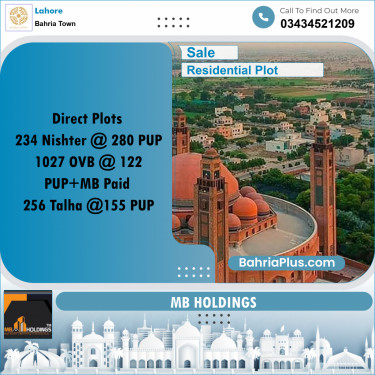 Residential Plot for Sale in Sector E - Nishtar Block -  Bahria Town, Lahore - (BP-177479)