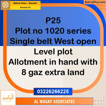 125 Sq. Yards Residential Plot for Sale in Precinct 25 -  Bahria Town, Karachi - (BP-177494)