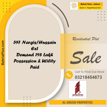 Residential Plot for Sale in Sector C - Nargis/Hussain Ext. -  Bahria Town, Lahore - (BP-177660)