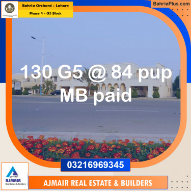Residential Plot for Sale in Phase 4 - G5 Block -  Bahria Orchard, Lahore - (BP-177683)