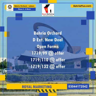 Residential Plot for Sale in Phase 2 - D Block -  Bahria Orchard, Lahore - (BP-177713)