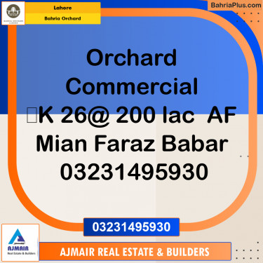 Commercial Plot for Sale in Bahria Orchard, Lahore - (BP-177942)