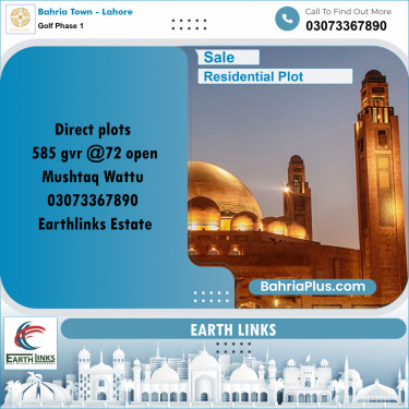 Residential Plot for Sale in Golf Phase 1 -  Bahria Town, Lahore - (BP-178008)