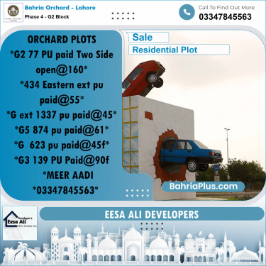 Residential Plot for Sale in Phase 4 - G2 Block -  Bahria Orchard, Lahore - (BP-178034)